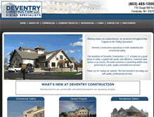 Tablet Screenshot of deventryconstruction.com